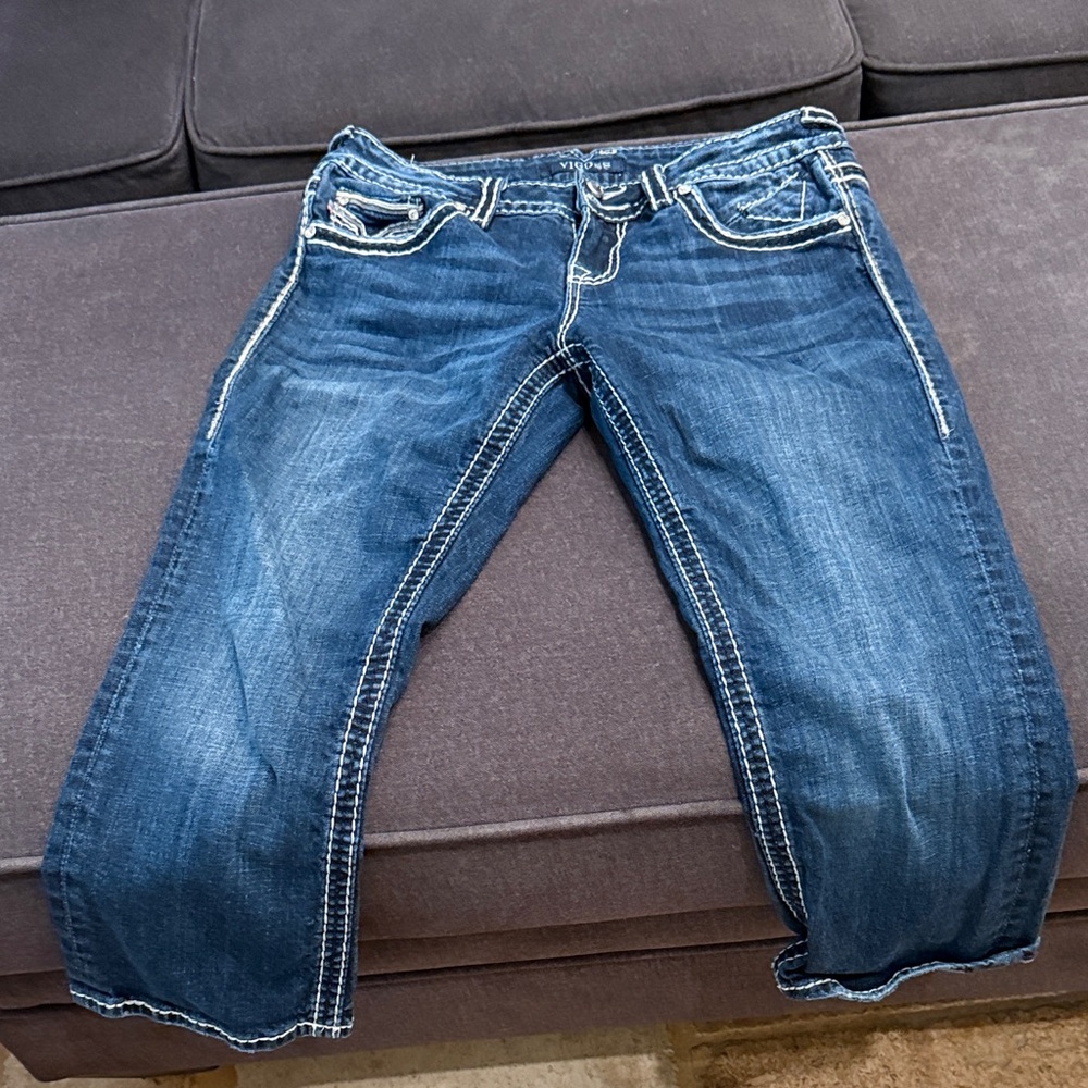 Vigoss Women's Blue Denim Ankle & Cropped Jeans